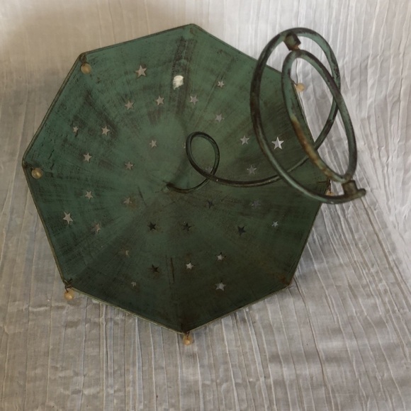 PARTYLITE April Showers umbrella rustic light up outdoor patio candle holder - Picture 5 of 13